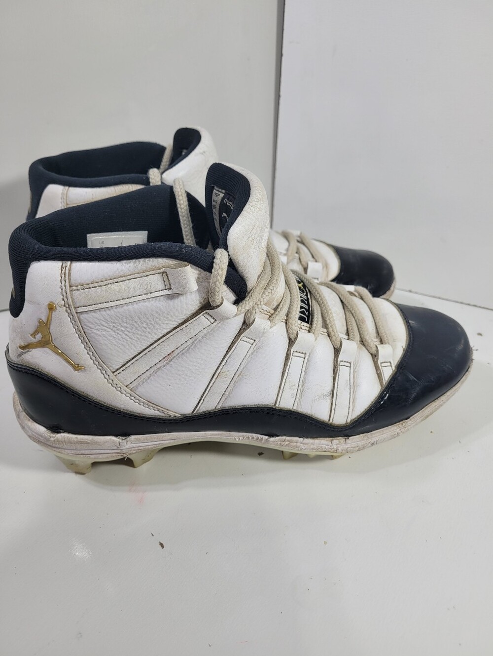 Nike Air Jordan 11 Mid TD Gratitude Football Cleats White Gold Men's FV5374-107